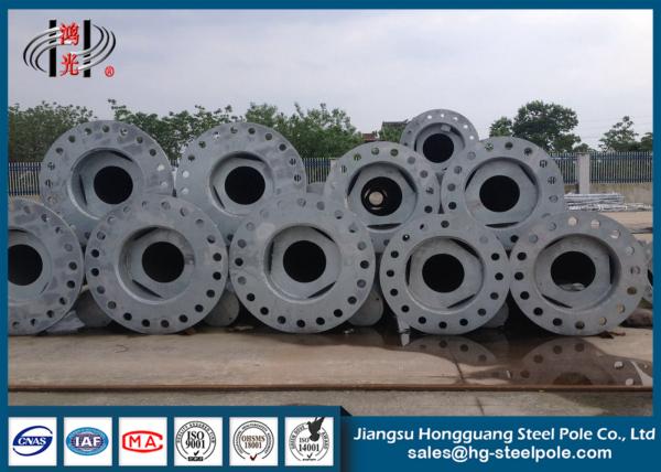 Q235 Polygonal Steel Tubular Utility Steel Light Pole For Electrical Distributio
