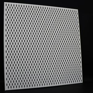 Wholesale Fireproof Clip In Ceiling Panel , 600*600 Large Aluminum Plafond Perforated Metal Tiles from china suppliers