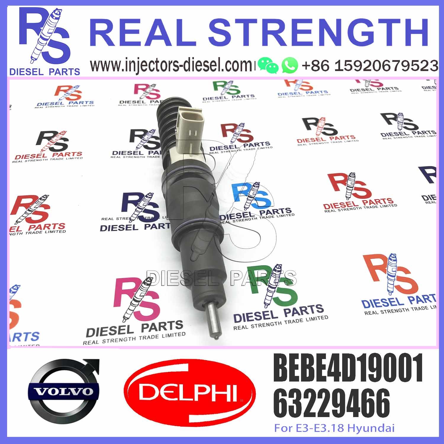 63229465 Common Rail Diesel Fuel Injector 33800-82000 BEBE4D19001 For Engine Parts
