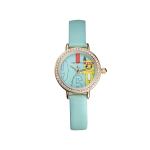 27mm Children Women Pink Sali Waterproof Kids Watch 3ATM Leather Cartoon Custom