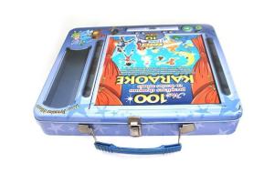 Rectangulard DVD tin with handle