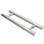 SUS316 Chrome Plated Handle , SUS201 Bathroom Glass Door Handle 1.5mm Tube