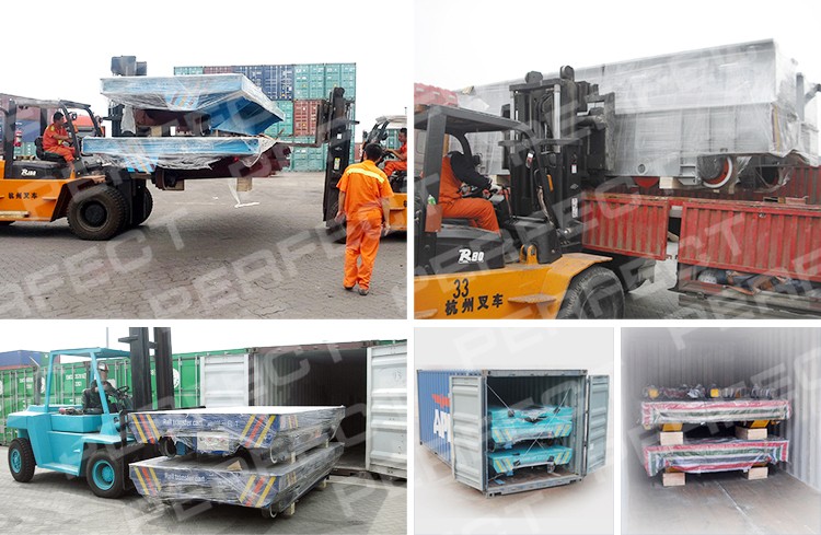Stone Mine Battery Powered 1t Motorized Transfer Trolley Robot To Work At Warehouse