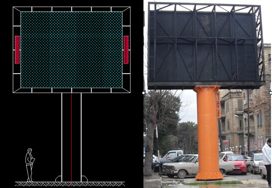LED billboard structure