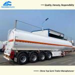 4 Axle 54m3 54000L Fuel Tank Trailer For Ghana 6 Pcs Comdepartment