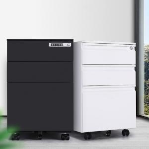 Wholesale Three Drawers Cold Rolled Pedestal Filing Cabinets Environmentally Friendly from china suppliers