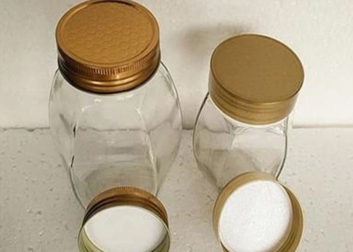 Oval Hexagonal Glass Honey Jars Transparent Color Moistureproof Feature