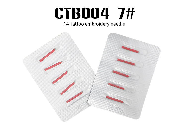 Red Microblading Needles Less Vibration Individually Packed Disposable