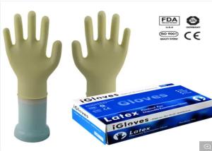 Wholesale Milky White Color Disposable Medical Gloves 240mm / 9 Inch Length Low Protein Content from china suppliers