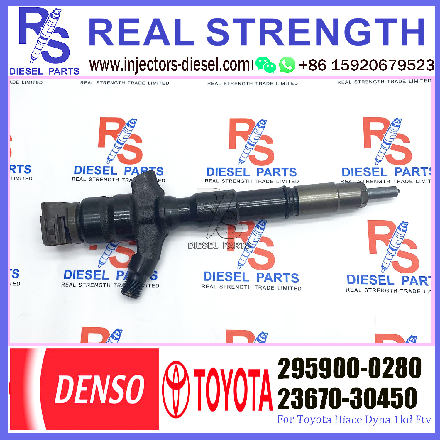 Common rail fuel injector for Hilux 2KD 295900-0280 / 295900-0210 / 23670-30450