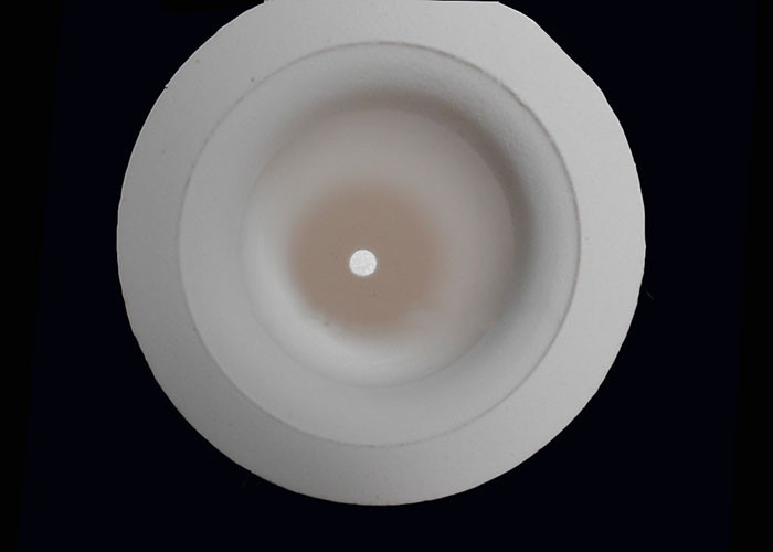 High Density Quartz Crucible With Funnel , Large Industrial Alumina Ceramic Crucible