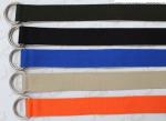 Solid Color Metal Tip Polyester Webbing Belt Nickel Steel Buckle Available