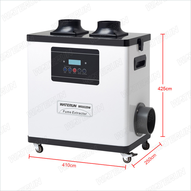 110V White Moxibustion nail salon fume extractor Equipment with Double Arms