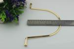 Handbags manufacturers zinc alloy light gold 220 mm length metal handle for