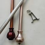 Adjustable 0.3mm 12mm Black Wrought Iron Curtain Pole