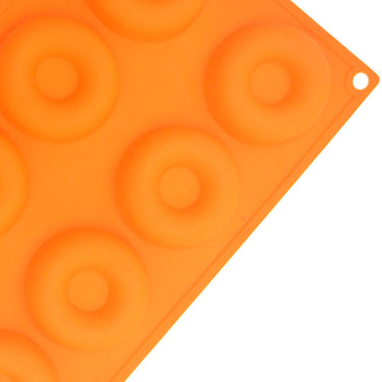 8 Cavity 3D Silicone Cake Moulds Doughnut Shape Custom Made Soap Molds