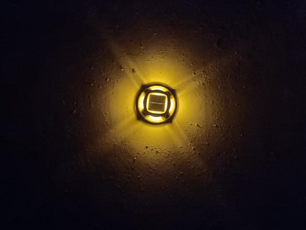 Driveway Wireless Solar Dock Light Round Led Outdoor Marker For Walkway 110*22.5