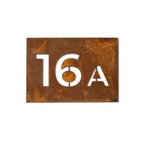 Wholesale Outdoor Laser Cutting Personalized House Number Rusted Corten Steel Sign from china suppliers
