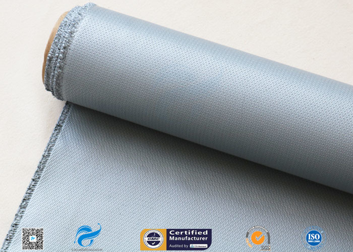 0.55mm Silicone Coated Fiberglass Cloth 580gsm Thermal Insulation Jacket Cloth