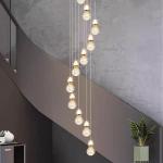 Modern Light Luxury Staircase Long Pendant Lamp 5KG Weight AC 110-240V Input