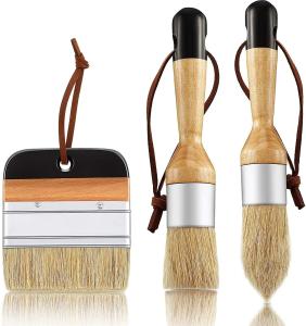 Wholesale Stencil 1in Natural Bristle Chalk Paint Brush Burlywood OEM from china suppliers