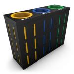 Modern Industrial 36L Multi Compartment Trash Can