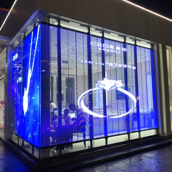 Customizable Flexible Transparent LED Display Screen 1600+ Nits Brightness, IP65 Waterproof Wholesale Outdoor Advertising Solutions p3-p5 High