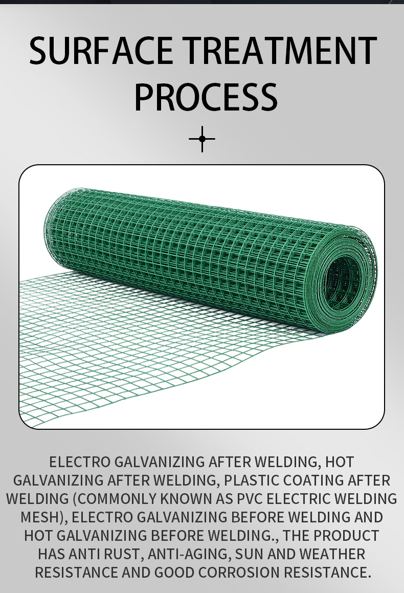 Large Stock Silver Galvanized Mesh Welded PVC Wire Mesh for Sturdy Construction