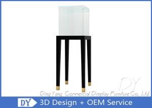 Wholesale Free Standing Glass Jewelry Display Case With Wood + Glass + Led Lights from china suppliers