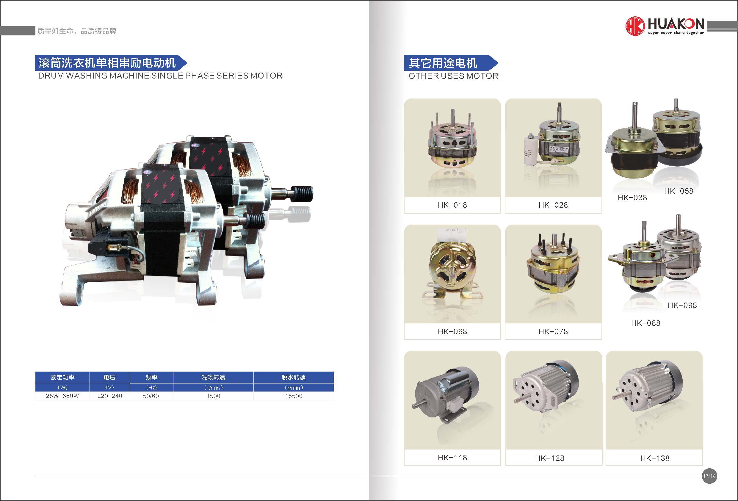 Single Phase AC Motor Cutting Machine Motor for Noodles with Long Lifespan Low Noise HK-08