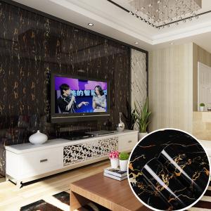 Wholesale Self Adhesive Wallpaper Black Marble Wallpaper Peel and Stick Wallpaper Home Decoration from china suppliers
