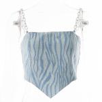 OEM European And American Style Women'S Chain Navel Vest Female Open Back Short