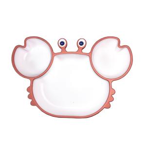 Wholesale Crab Shape Silicone Suction Bowl Divided Eco Friendly Food Grade For Babies from china suppliers