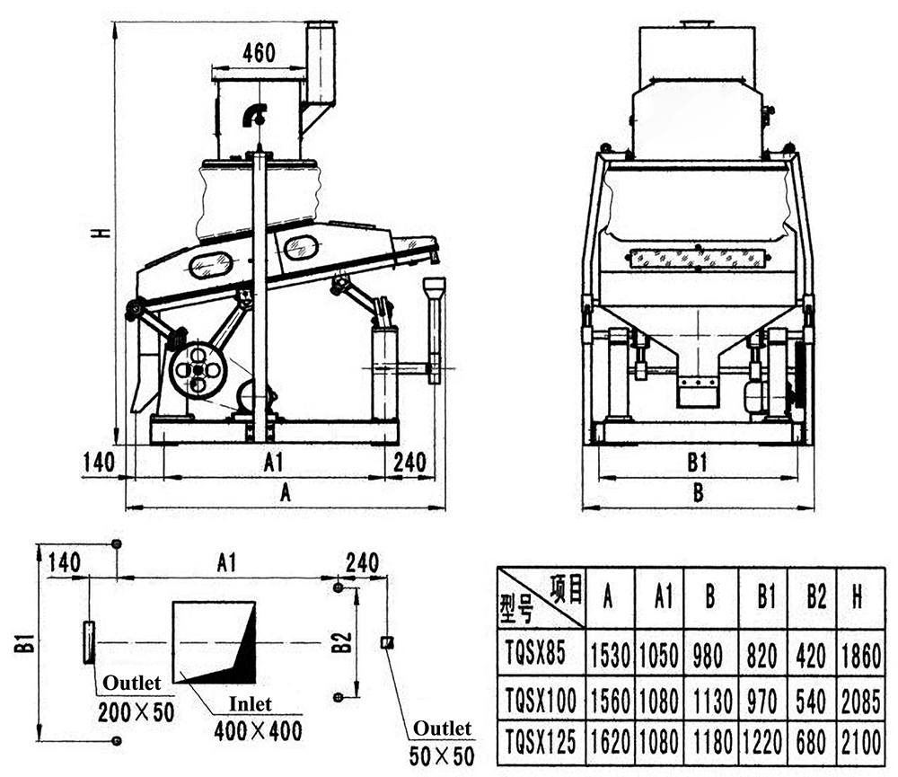 TQSX125 Fonio Destoner Automatic Gravity Corn Cleaner Machine for Rice Sesame Seed Cleaning