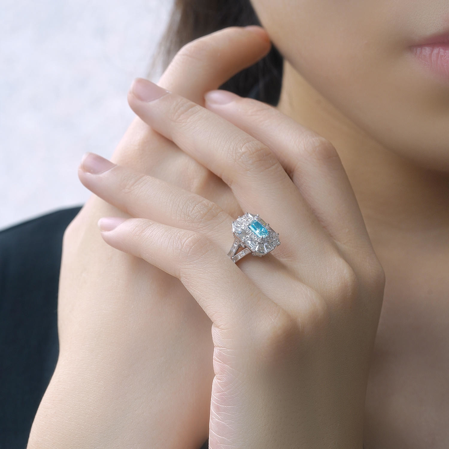 VS2-VVS1 Lab Diamond Jewelry Radiant Diamond Ring IGI Certified