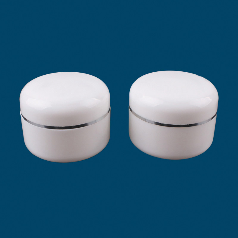 Double Layer Cosmetic Containers Plastic White Frosted Eco Friendly Used In Business