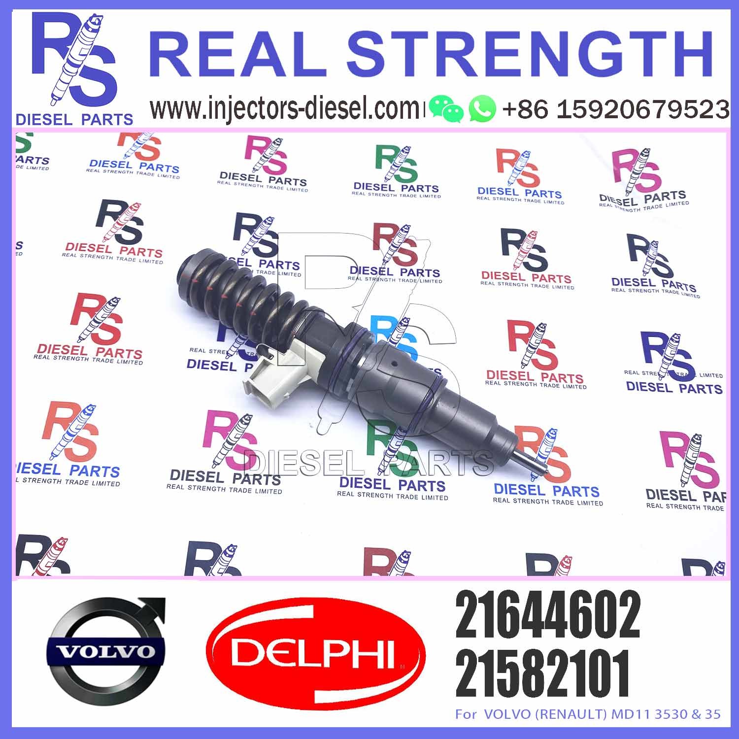 Diesel engine parts fuel Injector for V-O-L-V D16 21644602 3803654 22027808 VOE22027808
