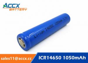 Wholesale cordless telephone battery ICR14650 3.7V 1050mAh li-ion batteries 14650, 14500, 18500, 18650, 26650 for led light from china suppliers