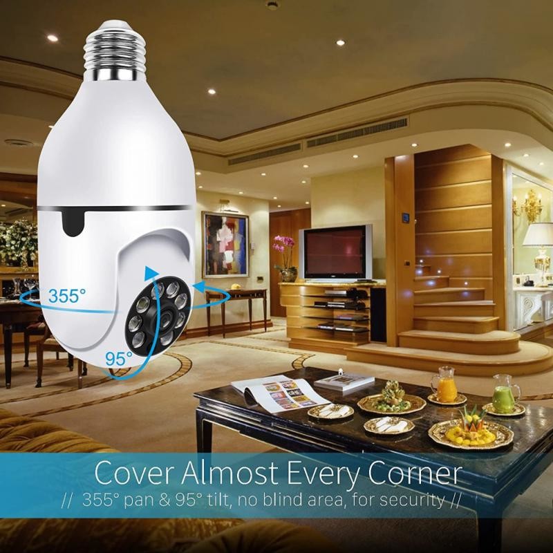Indoor Auto Tracking Light Bulb E27 Ip Smart Wireless Indoor Camera Glomarket Tuya