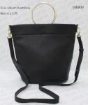 College Style Cross Body Sling Bag , Girls Messenger Bag With Metal Ring Handle
