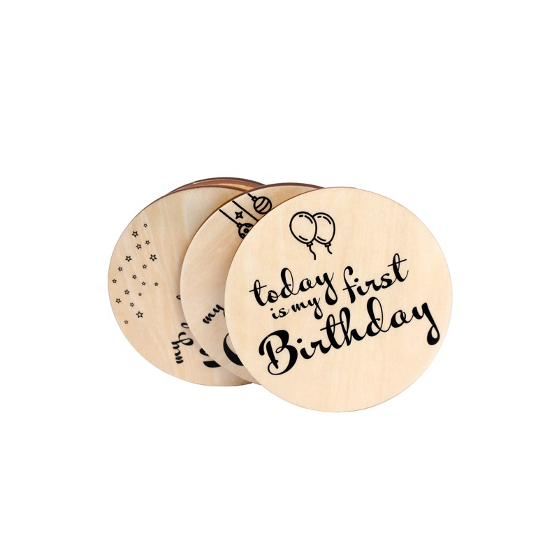 Plywood Coaster -Travel Series Gifts-Baby Milestone Plywood Cards -Christmas Gifts