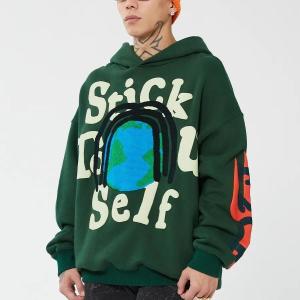 Wholesale Factory Supplying Cotton Polyester Puff Print Hoodie 50 400GSM 3D Foam Print Men′s Hoodies from china suppliers