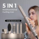 6 in 1 Professional Hot Air Styler Powerful Hair Dryer & Straightener Set