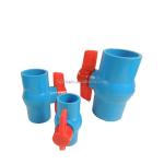 Compact Blue Industrial Ball Valves for General Water Application UPVC Plastic