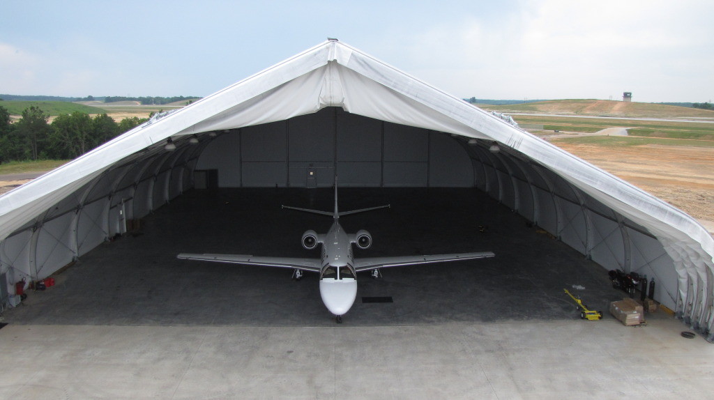 Temporary Outdoor Aircraft Hangar Durable 30m x 50m Fabric Tent Wind Resistant