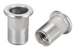 M5 M6 M8 Knurled Flat Head Blind Rivet Nut Stainless Steel Plain SS304 SS316