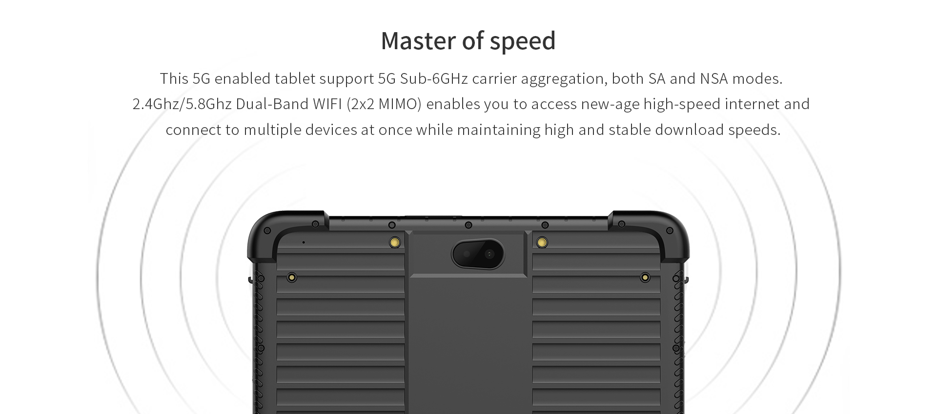 Private Mold 8 Inch Rugged Tablet with 5G LTE Long Battery Life Android 11 Octa Core NFC