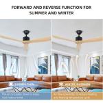 3 Blades 65w Iron Solid Wood Ceiling Fan Light 52Inch Led Indoor Ceiling Fan