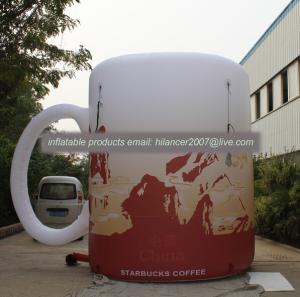 Wholesale outdoor inflatable giant advertising water mug model for sale from china suppliers