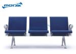 Colorful Hospital Bank Airport Waiting Chair Black Color With Aluminum Frame